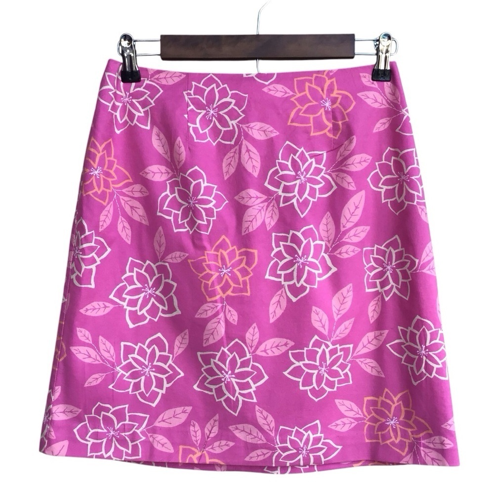 Sigrid Olsen Sport Pink Floral Mini Skirt Size 2